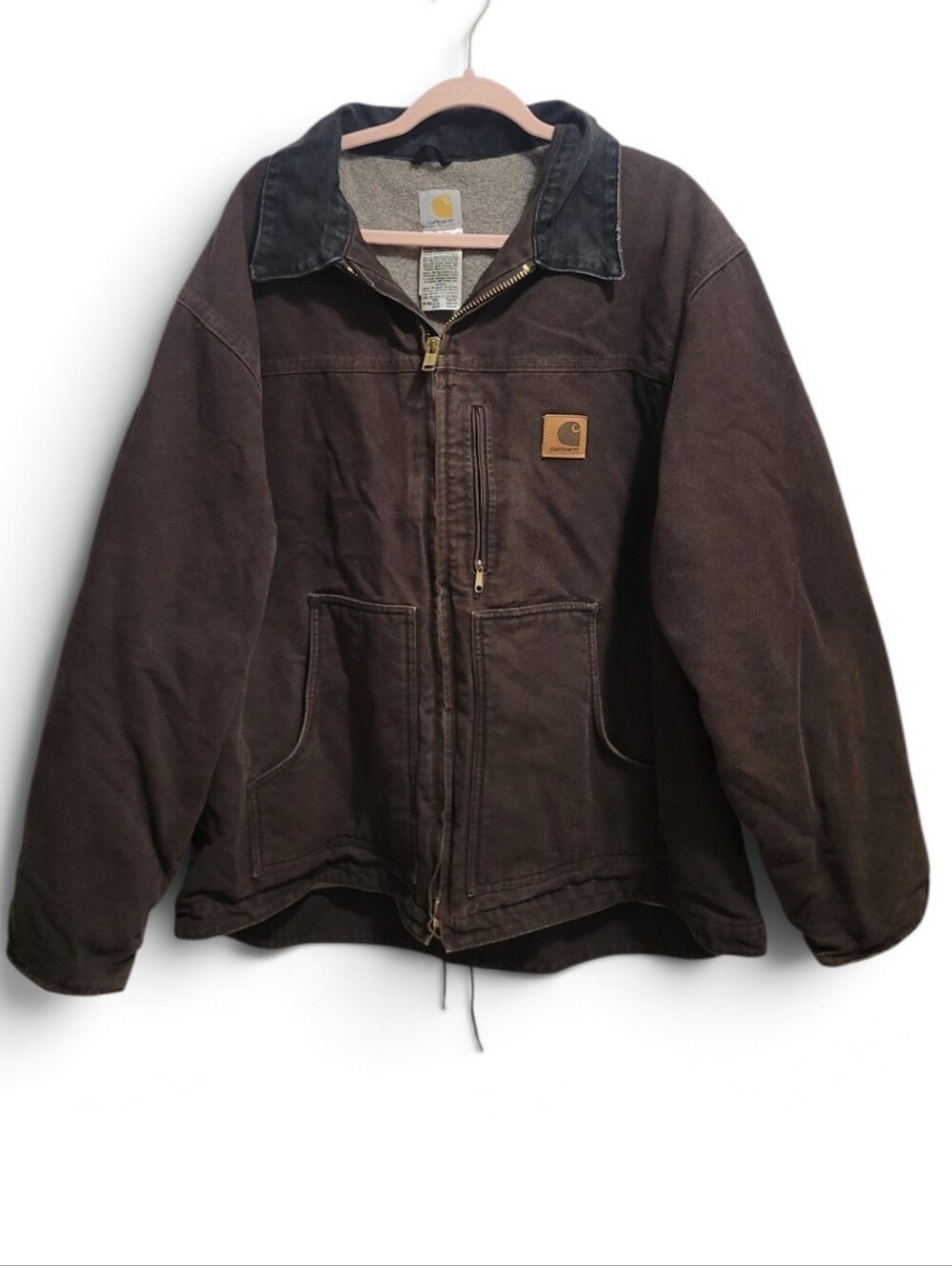 Carhartt Vintage Sandstone Ridge Dark Brown Sherpa-Lined Jacket